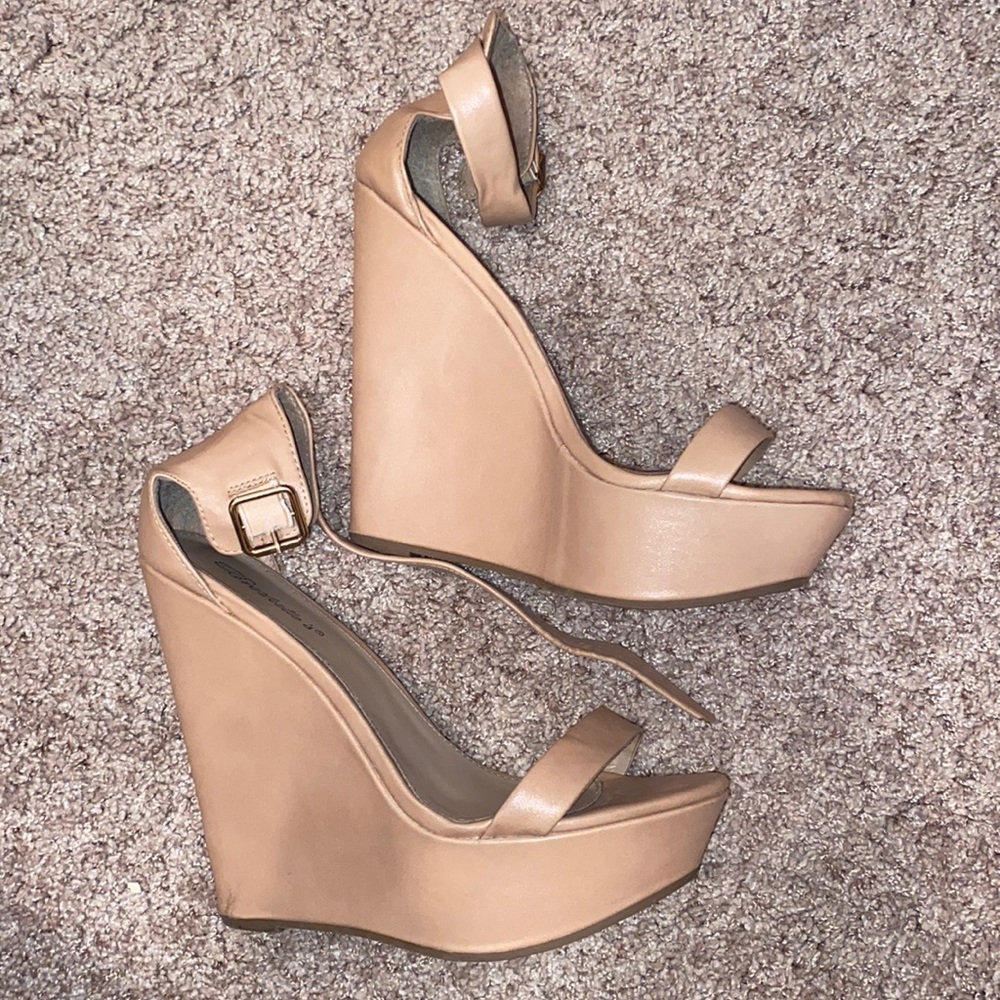 Nude Wedge Heel